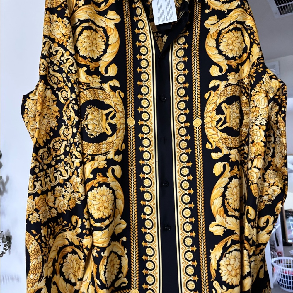 Versace Black Silk Informal Shirt - Picture 2 of 5